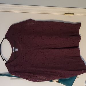 Lace front top XXL Old Navy